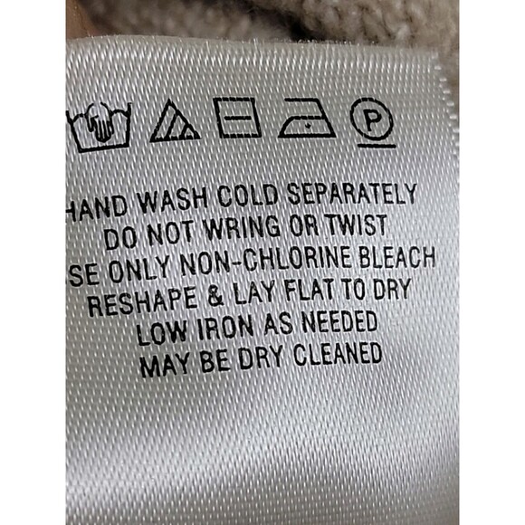 Anthropologie Ett Twa Sweater Womens L Beige Oatmeal Fair Isle Metalic Knit Geo - Picture 10 of 16